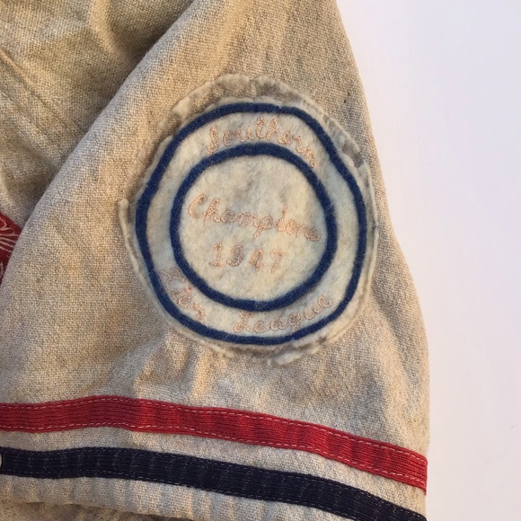 VINTAGE 1947 SIDNEY CARDINALS BASEBALL JERSEY WOOL SOUTHERN TIER LEAGUE CHAMPS - Picture 7 of 12